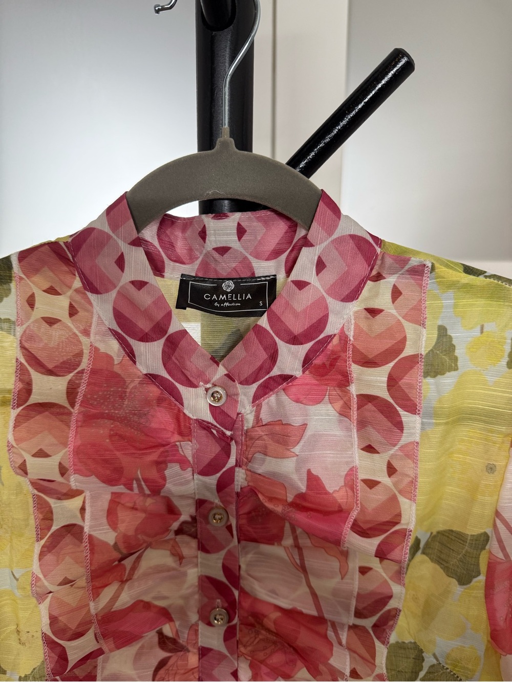 CAMELLIA by affection Floral Ruffle Mini Dress, Size Small. - Picture 11 of 15
